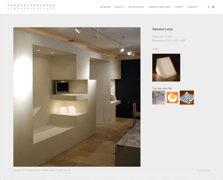 Alphabet Gallery Website Design - Contemporary Alphabet - Lamp Installation - McInturff Architects