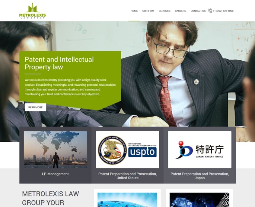 METROLEXIS Website Design - Welcome page