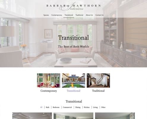 WordPress Website Design and WordPress Website Development for Barbara Hawthorn Interiors - Transitional