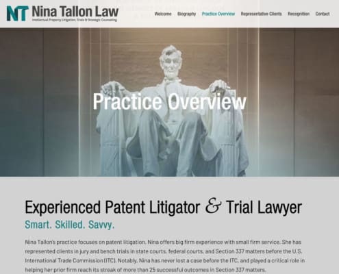 Nina Tallon Law website - Practice Overview