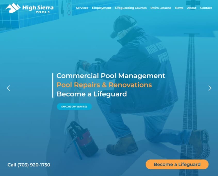 Website Design and Website Development - High Sierra Pools WordPress Website