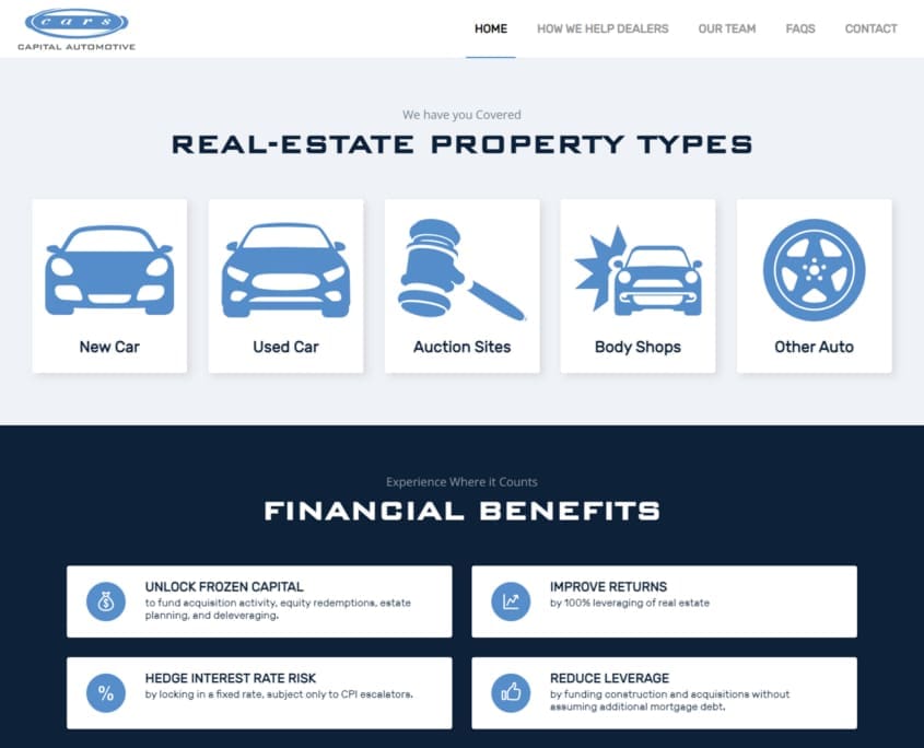 Capital Automotive Website - Welcome 3