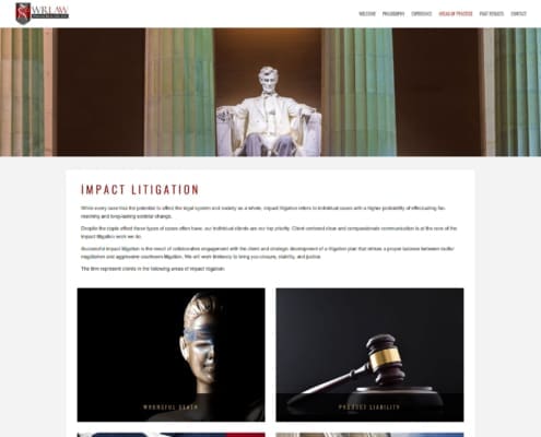 Walter Ruiz Law Website - Impact Litigation