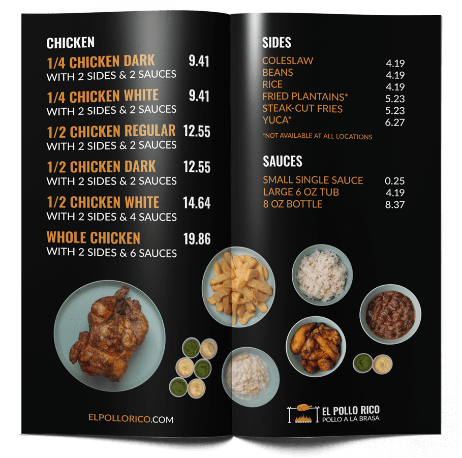 Print Design - Menu For El Pollo Rico